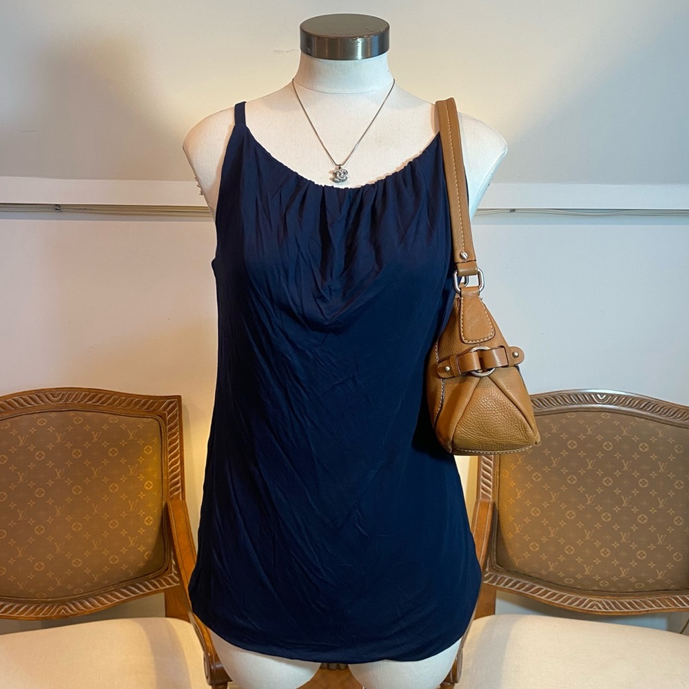 CAbi Navy Blue Women's Sleeveless Top, Size S